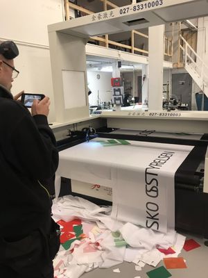 1800×1400mm Vision Camera Laser Machine 8-48m/Min Banner Vision Laser Cutting Machine