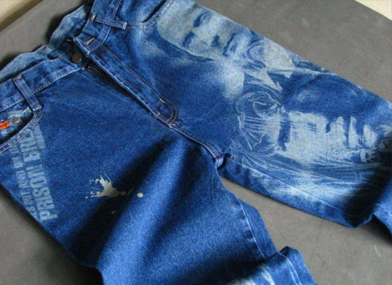 Custom Galvo Laser Marking Machine For Denim Processing Jeans Washing Whisker JHX - 3030