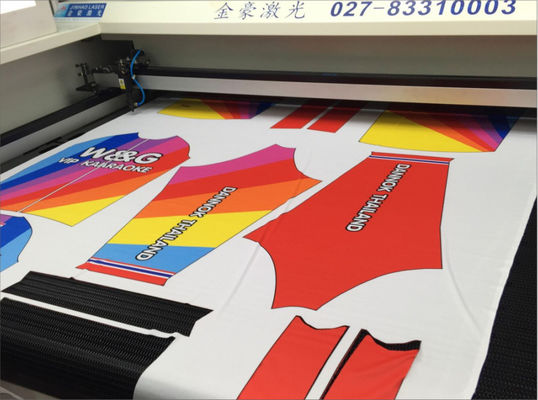 High Speed Laser Cutting Equipment , Sportwear Fabric Laser Cutting Machine