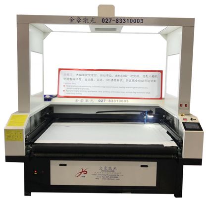 Textile Fabrics Laser Cutting Machine With Camera High Precision Cut Out Designs