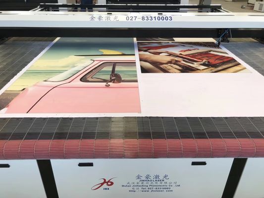 Large Size Cnc Co2 Laser Cutting Machine For Cutting Advertising Flag Banners National Flag