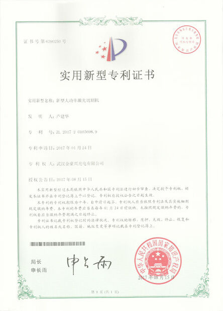 Cina Wuhan JinHaoXing Photoelectric Co.,Ltd Sertifikasi